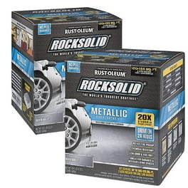 Smokey Blue RockSolid Pearlescent 1 Car Garage Floor Coating Kit 306328 80 oz Walmart