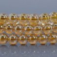 thumbnail image 3 of Bracelet Extensible en Perles Rondes de 6 mm avec Pierre Précieuse en Quartz Or Champagne Revêtue 6,5 Pouces, 3 of 3