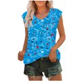 thumbnail image 1 of Birdeem Débardeur pour Femmes, Manches Courtes, Été, Décontracté, Basique, Blouses Amples, 1 of 12
