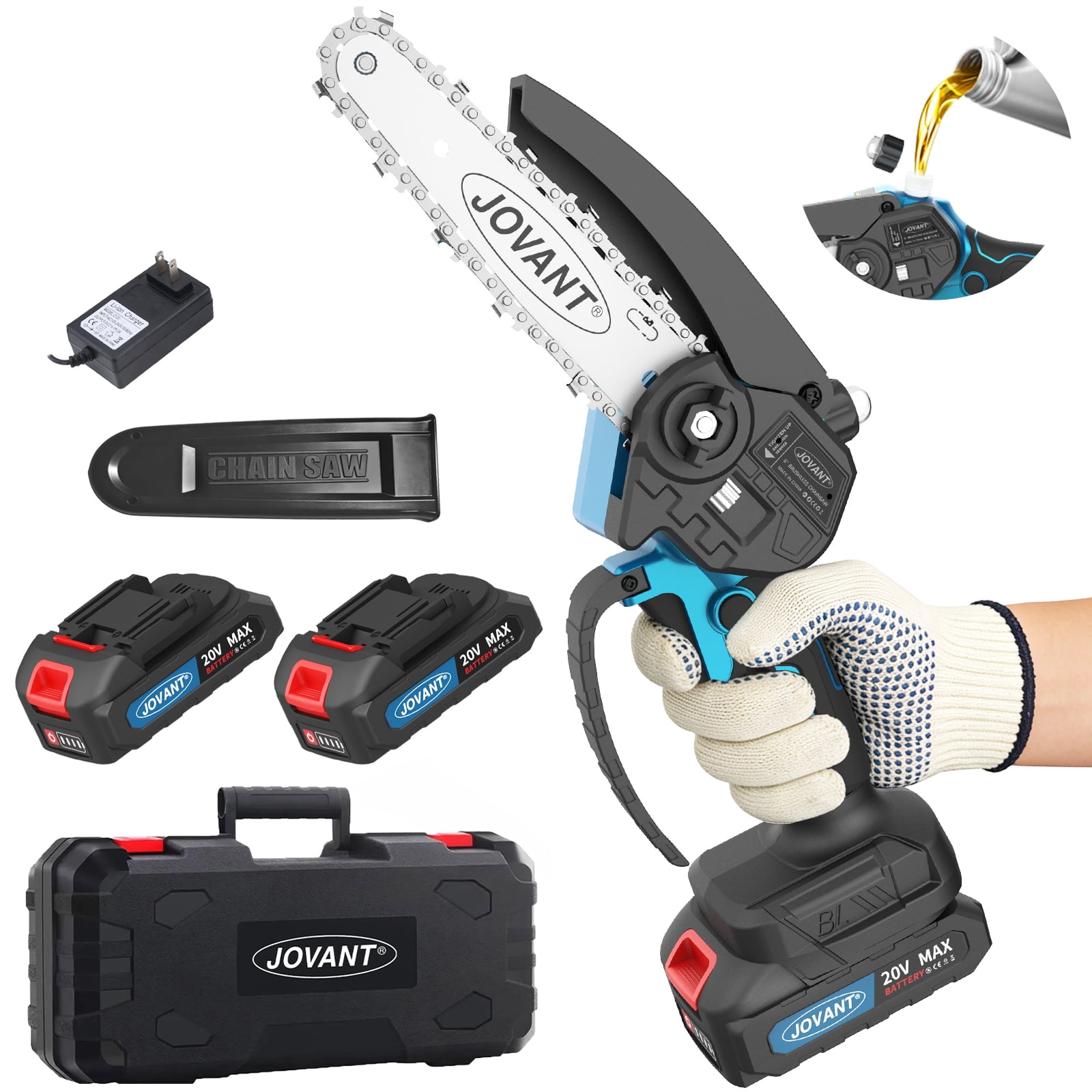 Free Shipping! Hyper Tough 20V 6-inch Mini Chainsaw with Battery