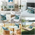 thumbnail image 6 of Turquoise Gold Marble Outdoor Pillow Covers Pack of 2 Modern Turquoise Blue Abstract Waterproof Throw Pillow Covers Decorative Cushion Cases for Patio Garden Tent Balcony Couch 16x16 inch, 6 of 8