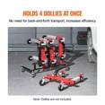 thumbnail image 3 of KFFKFF Automobile Dolly Holder, Storage Organizer with 360° Swivel Casters, Hydraulic Ratchet Lift Cart Stand, Jack Stand Storage Organizer, 4-Dolly Storage Ability, Suitable for Majority of Dollies, 3 of 9