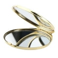thumbnail image 4 of Cosmetic Folding Portable Pocket Mirror Double-sided Round Mirror Golden, 4 of 6