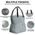 thumbnail image 3 of Pioneer Flower Floral Print Pattern Drawstring Lunch Bag Women - Drawstring Lunch Bag Insulated for Work Office - Stain-Resistant Large Lunchbags for Women with Multi-Pockets, 3 of 6