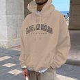 thumbnail image 2 of Zylarhe Mens Autumn And Winter Fashion Casual Letter Part Print Hooded Pullover Long Sleeve Hooded Sweater Tops Mens Zip Sweatshirts And Hoodies, 2 of 5