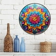 thumbnail image 6 of Bohomia Boho Colorful Pattern Acrylic Wall Clocks Quiet Round Clock Battery Operated Non-Ticking Clock for Bedroom Kitchen Office Decorative 11.9 Inch, 6 of 10