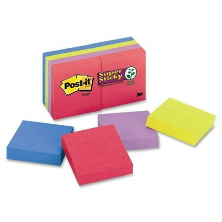 Post-it Original Notes, 2in. X 2in., Rio de Janeiro Color Collection, 8 Pads per Pack, 90 Sheets per Pad