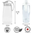 thumbnail image 2 of Lustroware Locking Spout Quick Pour Pitcher 2.3qt, White K1264AW, 2 of 10
