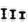 thumbnail image 2 of Juego de portavelas BTGLLAS de vidrio negro, 3 piezas, 2 of 7