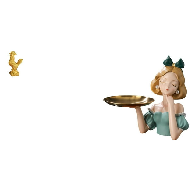 Escultura de pollo,Escultura de pollo,decoración del hogar,figura de gallo,Figura decorativa de gallo,estatua de resina animal,Bandeja porta llaves,Bandeja para guardar llaves y dulces con