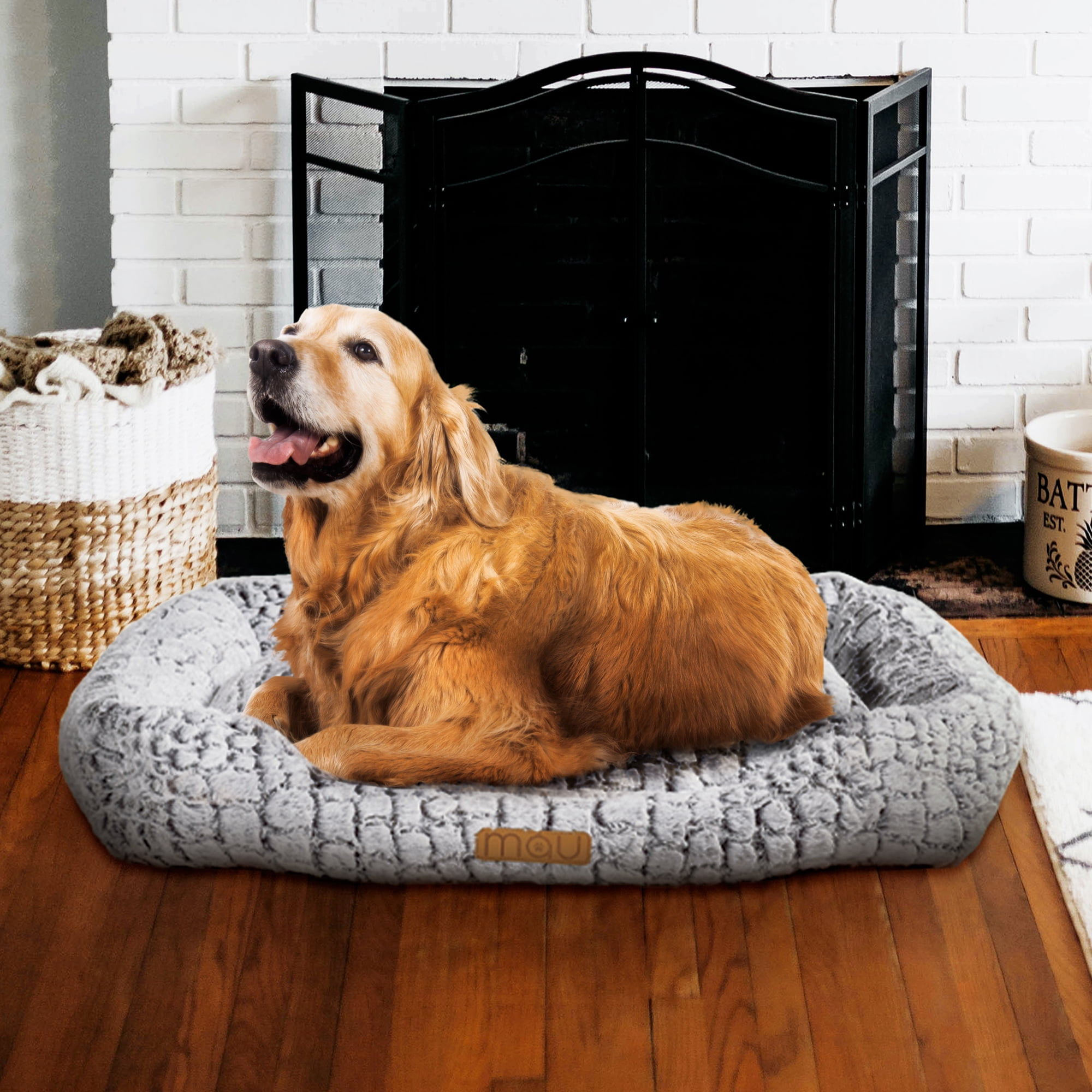 Croc Rectangle Dog Bed Large Light Gray Walmart