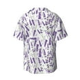 thumbnail image 2 of Wukai Lavender Flowers Men's Casual Short-Sleeve Button Down Shirt - Lightweight Summer Dress Shirt for Daily Wear-XX-Large, 2 of 7