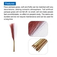 thumbnail image 4 of Uxcell 20Pcs Hierba Pampas Falsa 21.65" Decoración de Hierba Pampas Falsa Blanco/Borgoña, 4 of 7