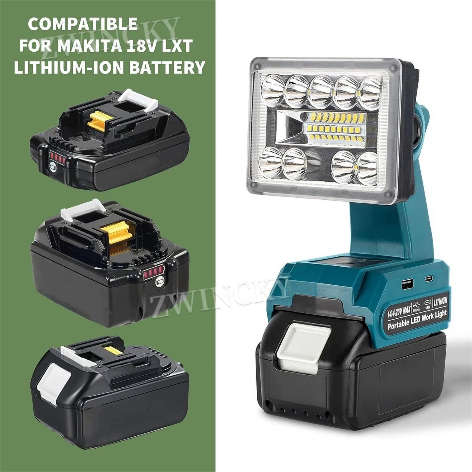 Outdoor Lighting 9W 1000LM Lamp For Makita/Milwaukee/Dewalt/Bosch/Black&Decker/Craftsman/Ryobi 18-20V Lithium Battery Flashlight