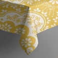 thumbnail image 6 of Yellow Ethnic Floral Pattern Rectangle Tablecloth 60"x102",Waterproof Polyester Rectangle Table Cloth, Wipeable Spillproof Polyester Tablecloth for Dining, Camping, Indoor and Outdoor, 6 of 6