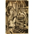 thumbnail image 3 of Carl Newman 14x18 Black Modern Framed Museum Art Print Titled - Abstract-Seated Figure, 3 of 5