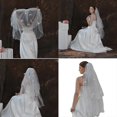thumbnail image 2 of Comfortable Sheer Bridal Veils For Wedding Simple Ribbon Embellished Headpiece Lightweight Pearls Studded Hair Accessory Classical Style, 2 of 5