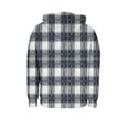 thumbnail image 3 of Women Fleece Lined Plaid Hooded Jackets Casual Long Sleeve Sweatshirt Full Zip Winter Warm Fuzzy Coat New Lightweight Jacket Women Casual Navy M, 3 of 8