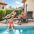 thumbnail image 4 of WLXIANG Lounge Beach Chair for Adults, Outdoor Sun Tanning Chair, Portable Folding Camping Lay Chaise Lounge Chairs for Outside Beach Pool Reading, Sunbathing (1, Gery), 4 of 7