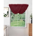 thumbnail image 2 of Waterfall Valances for Windows, Pure Red Wine Kitchen Sheer Valance Curtains, Simple Solid Color Rod Pocket Elegant Swag Valances for Living Room Bedroom, 47.2"x38.5", 1 Panel, 2 of 8