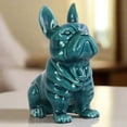 thumbnail image 2 of Ceramic Figurine Gloss Finish Turquoise 9"H -62, 2 of 6