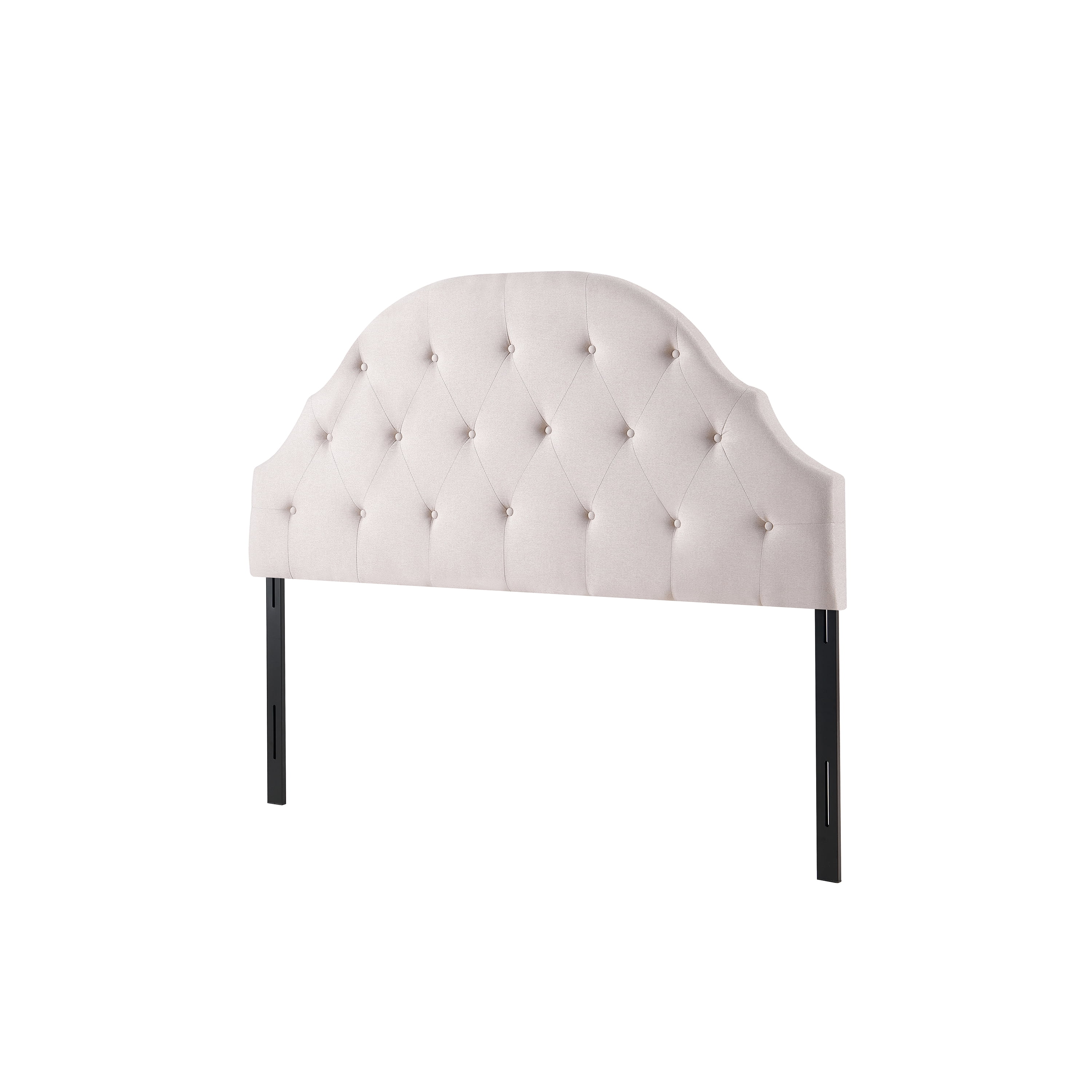 Beige Classic Arched Tufted Headboard, King