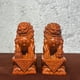 thumbnail image 4 of Ebony wood carved lion figurines, a pair of lions, solid wood home decorations for the entrance and living room, creative ornaments and handicrafts., 4 of 4