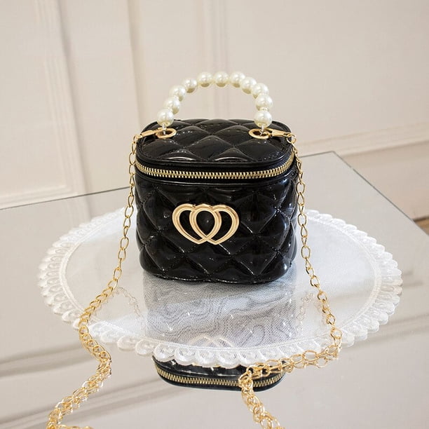 Bolso cuadrado de perlas de PVC para mujer, bolsa de gelatina con cadena de Color sólido, bandolera de un solo hombro, bolso de cubo pequeño con cremallera Fivean unisex