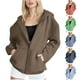 thumbnail image 1 of Pantalones deportivos de pierna ancha,Sudadera con capucha de polar para mujer, jersey de manga larga con cremallera y bolsillo, tejido de poliéster suave, ropa informal para el hogar, sopatenor, 1 of 8