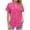 Hot Pink, variant on Htigea Womens Short Sleeve Button Down Up Shirt Collared V Neck Tops Shirts Blouses Dress for Women Sale Sky Blue,L