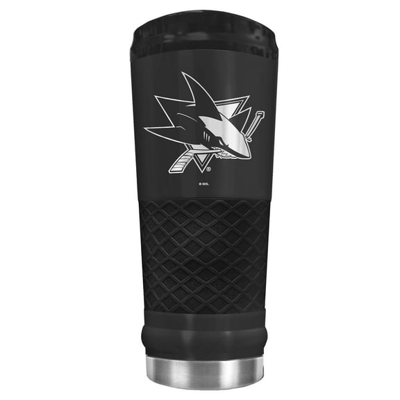 Black San Jose Sharks Stealth Matte 24oz Tumbler