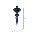thumbnail image 2 of Vickerman 21" Midnight Blue Matte Finial Ornament with Glitter Accents, 2 of 2