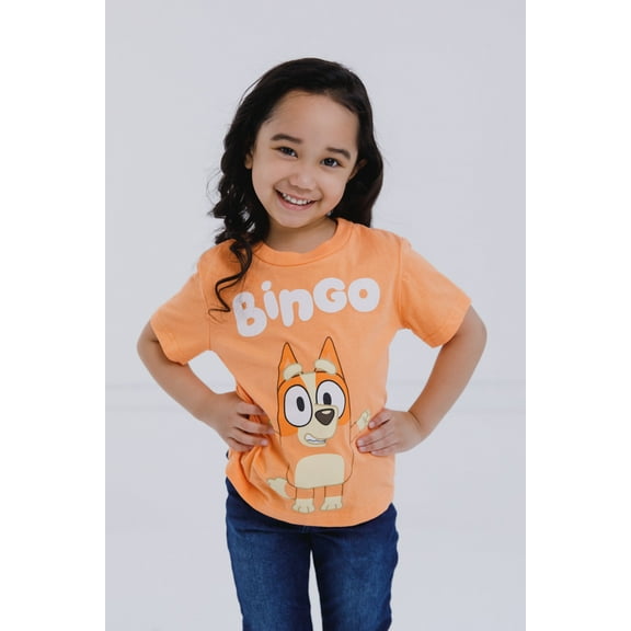 Bluey Big Boys' Short Sleeve Family Matching Pajama Set Peach Bingo