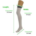 thumbnail image 3 of 1 Pair Over Knee Thigh High Knitted Socks for Women Warm Stocking Long Boot Socks - Ecru, 3 of 10