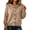 Beige, variant on Womens Hooded Knit Sweater Drawstring Hood Long Sleeve Button Down Tops Loose Casual Fall Winter Warm Outerwear