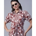 thumbnail image 5 of Moomaya Printed Button Down Shirt Dress For Women, Short Sleeve Midi Shirt Dress, 5 of 9