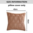 thumbnail image 2 of Set of 2 Soft Plush Decorative Throw Pillow Covers 45*45cm Square Luxury Style Cushion Case-khaki, 2 of 5