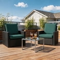 thumbnail image 4 of Goodgoods 21" x 42" Outdoor Dining Chair Cushions, 4-Pack Water & Fade Resistant Patio Cushions with Ties, Dark Green, 4 of 7