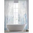 thumbnail image 5 of Blue Seahorse Coastal Sheer Curtains 84 Inch Length 2 Panels Set, Summer Beach Nautical Ocean Coral Voile Window Treatment Rod Pocket Curtains Sheers Drapes for Bedroom/Living Room/Kitchen 52"x84"x2, 5 of 7