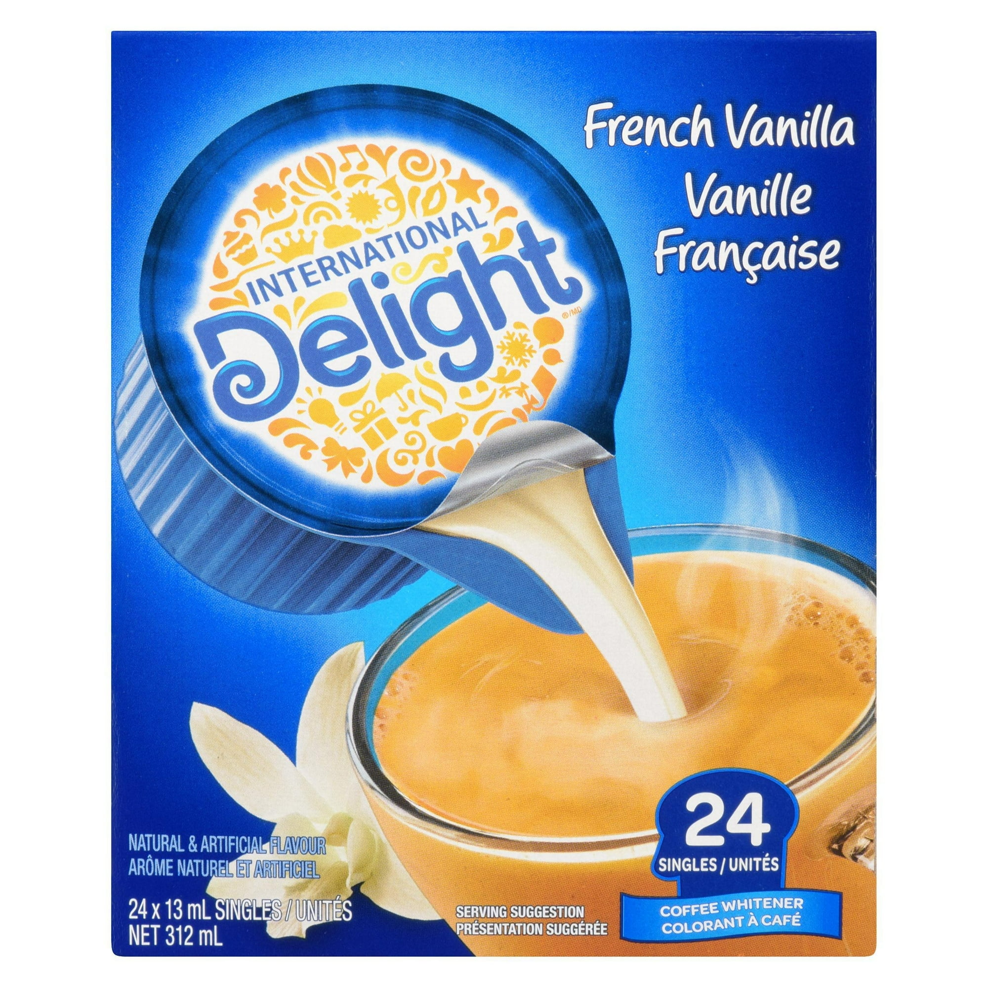 International Delight Coffee Creamer, French Vanilla, Portion Cups, 24 cups