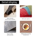 thumbnail image 3 of 4 PCS PVC Dining Table Placemats, Rectangle Vinyl Non-Slip Woven Placemat, Washable Heat-resistance Dinner Mat for Dining Kitchen Restaurant Table - Stain Resistant,, Bronze/18"×12", 3 of 6
