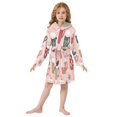 thumbnail image 6 of FORMRS Niños Bathrobe Unisex Hooded Robe Soft Plush Pajamas Sleepwear, Size 2-3T, Brown Christmas Cups, 6 of 7