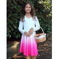 thumbnail image 5 of Arshiner Girls Long Sleeve Stretchy Dress A line Twirly Skater School Party Dress, 5 of 6