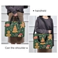 thumbnail image 6 of FORMRS 16" Laptop Bag Carrying Sleeve Case with Handle Travel Shoulder Briefcase, Beige Christmas Gingerbread, 6 of 8