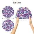 thumbnail image 5 of Rateoe blue flower Skull colorful Pattern Silk Satin Hair Bonnet for Sleeping, Adjustable Sleep Cap Turban for Women , Curly Straight Hair Long Large Braid, 5 of 6