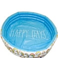thumbnail image 3 of Rae Dunn: Happy Days Aqua Rainbow- 46" Mini Pool, CocoNut Float, Outdoor Inflatable Water Kiddie Pool, Kids Ages 5+, 3 of 10