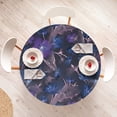 thumbnail image 4 of Ambesonne Floral Design Fitted Round Tablecloth, Dreamy Flowers Gothic, 45"- 56" Diameter, Violet Dark Violet Rose, 4 of 5