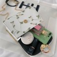 thumbnail image 2 of Moda mujer PU flor hombro bolso Casual perla cadena bolsos (blanco), 2 of 9