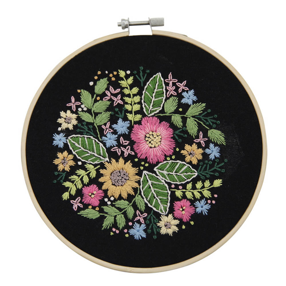 DIY Embroidery Beginners Kits Pre-Printed Floral Pattern Cross Stitch Craft Hot 