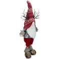 thumbnail image 2 of Northlight LED Lighted Nordic Hat Standing Santa Christmas Gnome with Antlers - 30" - Red, 2 of 4